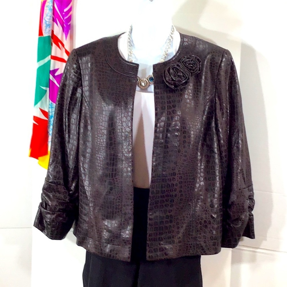 Anthracite by Muse brown ltwt jacket 14